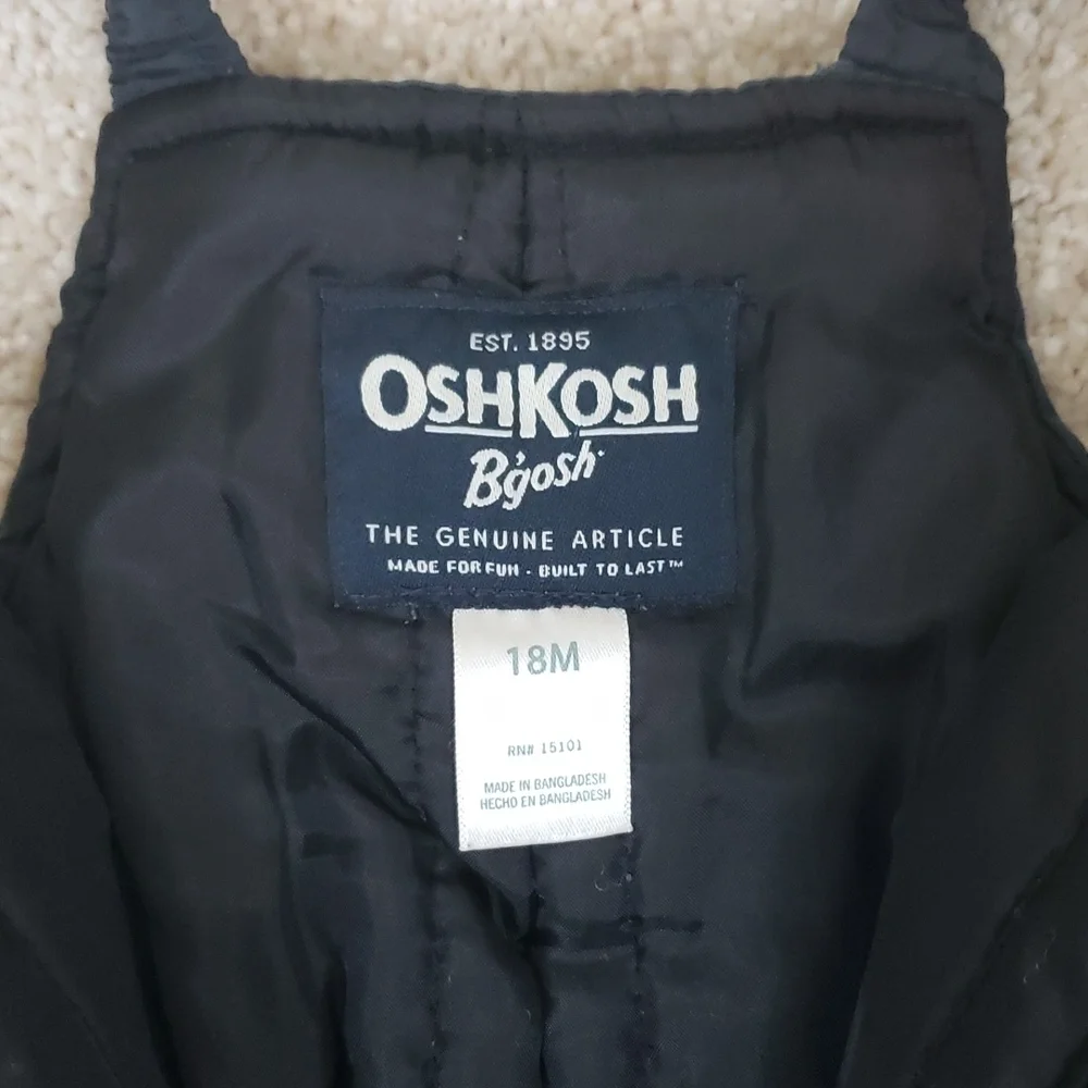 Oshkosh B'gosh~Baby Boy's 18M~Red/Black Winter 2PC Jacket/Pants Puffer.